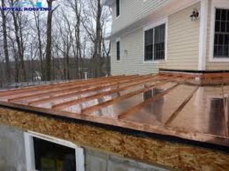 Copper Sheeting for Low-Pitch Roof Richmond Virginia Roofing